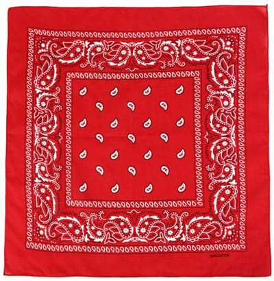 6 Stuks Paisley Bandana's - Paisley Boeren Zakdoek - Bandana - Hoofddoek - Rood