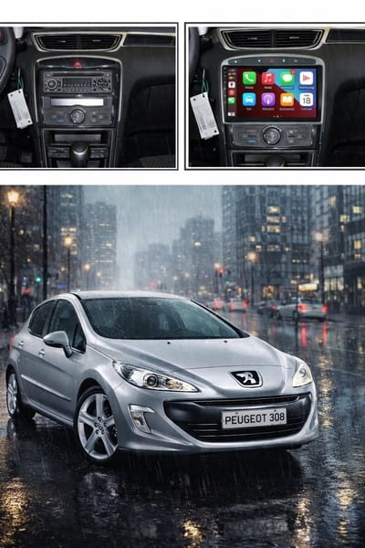 ADIVOX 9 inch T1 geschikt voor Peugeot 308/408 Android 15 CarPlay/Auto/Wifi/GPS/RDS/DSP