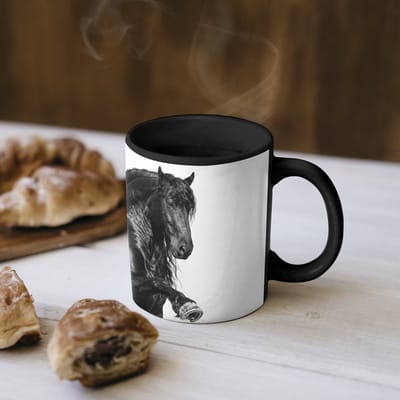 Magische Mok - Foto op Warmte Mokken - Koffiemok - Fries - Hengst - Modern - Magic Mok - Beker - 350 ML - Theemok