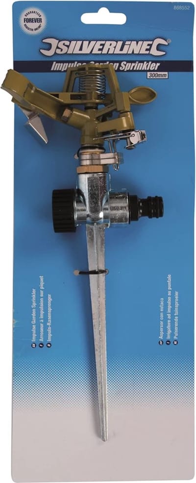 Silverline Pulserende sectorsproeier - 360° dekking - Verstelbare cirkel - 300 mm