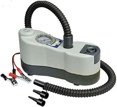 Elektrische Luchtpomp - 12V Pomp - Kampeeruitrusting Opblazen - Met Manometer - 450 L/min - Wit