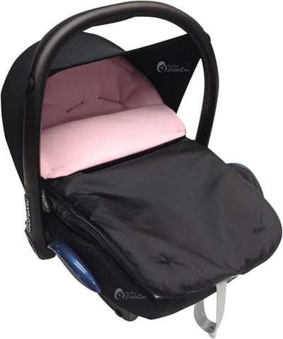 Voetenzak Baby - Baby Comfort - Autostoel Gebruik - Zachte Voering - 44 x 22 cm - Licht Roze