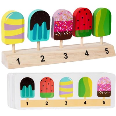 Jouets de Glace Montessori pour Tout-Petits Jeu de Simulation Alimentaire Accessoires de Cuisine Jouets Idéal pour 3 4 5 Ans