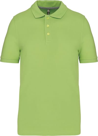 Herenpolo korte mouwen met knopen merk Kariban Limoengroen - 3XL