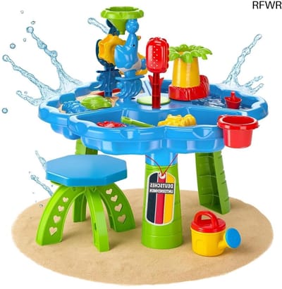 RFWR® Zand- en waterspeeltafel XL voor kinderen - Spelen met water en zand, perfect voor buiten gebruik