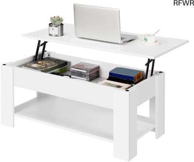 RFWR® In hoogte verstelbare salontafel met uittrekbare functie - multifunctionele koffietafel voor woonkamer en kantoor