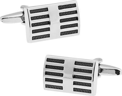 Amanto Manchetknopen Ennio - 316L Staal - Rechthoek - 19x11mm
