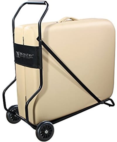 Transportwagen voor massagestoelen met telescopische greep en grote wielen