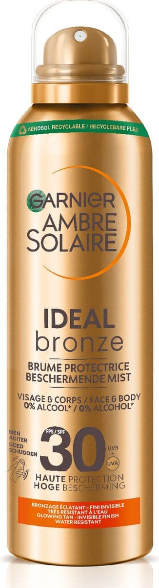 Garnier Ambre Solaire Ideal Bronze Beschermende Mist SPF30 - beschermt tegen UVB- en UVA-stralen - voor een zongebruind effect - 150 ML