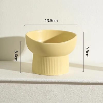 Kat Scandinavische Stijl Voer Waterbak Huisdier Dier Keramiek Eetbakjes Hoge Poot Verhoogd Puppy Katten Matte Kommen Verhoogde Hondenbakken beige