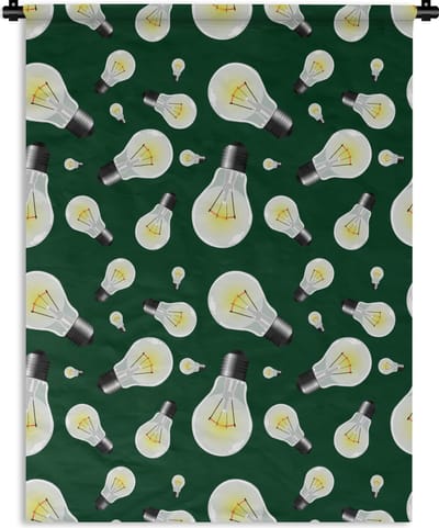 Wandkleed - Wanddoek - Lampen - Patronen - Licht - 150x200 cm - Wandtapijt