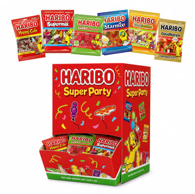 Haribo "Super Party!" snoep mix 960g - Uitdeelsnoep in individuele verpakte snoepzakjes - Snoep traktatie