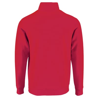 SOLS Heren Stan Contrast Zip Neck Sweatshirt (Rood)