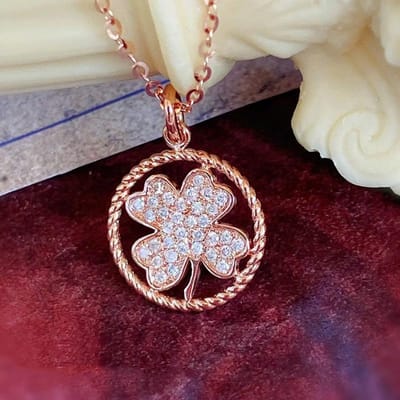 Luxe Stijl Nieuwe Decoratie Prachtige Roségouden Bloem Hanger Ketting voor Vrouwen gray