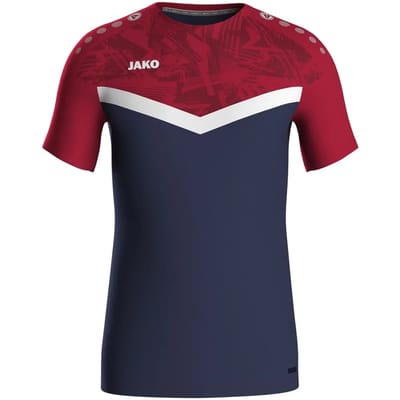 Jako Iconic T-Shirt Heren - Marine / Chilirood | Maat: L