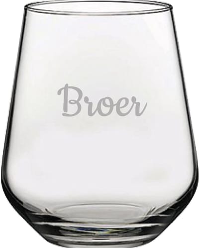 Gegraveerde Drinkglas 42,5cl Broer