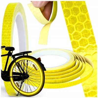 Reflecterende Tape Geel 8m – Waterdichte Zelfklevende Veiligheidstape – Reflectie Sticker voor Fiets, Motor, Auto, Helm & Aanhanger
