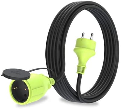 5m Schuko-verlengkabel IP44 voor buitengebruik – H05RR-F3G 1,5mm² met geaarde contactdoos en spatwaterbescherming