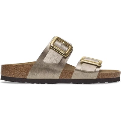Birkenstock - SYDNEY CUSHION BUCKLE BF TAUPE - Dames slippers - Kleur: Metallics - Maat: 37