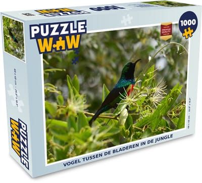 Puzzel Vogel tussen de bladeren in de jungle - Legpuzzel - Puzzel 1000 stukjes volwassenen