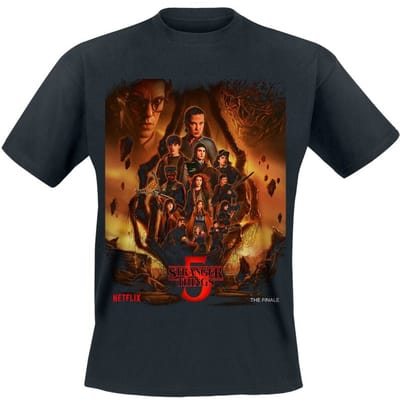 Stranger Things T-shirt - Season 5 - The Finale Poster - M tot 4XL - voor Mannen - zwart