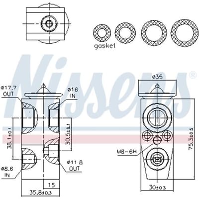 Expansieventiel, airconditioning NISSENS 999493