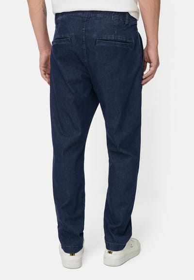 camel active Casual chino met Relaxed Fit in denimlook - Maat menswear-38/32 - Indigoblau