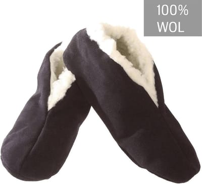 Bernardino® - Spaanse sloffen - 100% wol - donkerblauw - Unisex - Maat47