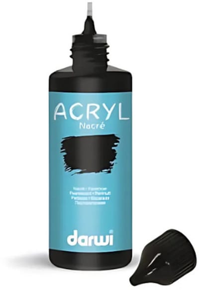 DARWI parelmoer acrylverf zwart