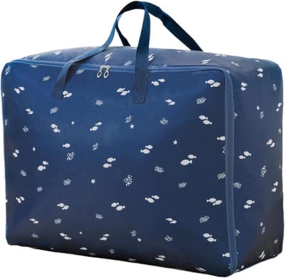 Dekens Opbergzak - Beddengoed Organizer - Ruimte Besparen - Versterkte Structuur - 55x33x20 cm - Marineblauw