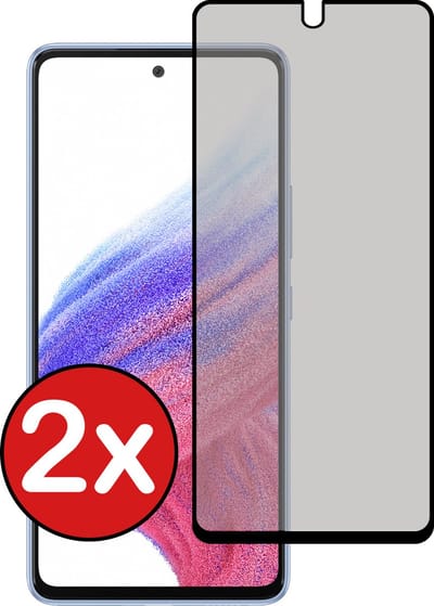 Screenprotector - 2 Stuks - Geschikt voor Samsung Galaxy A53 - Privacy Filter - Beschermglas - Gehard Glas - Tempered Glass - Screen Protector