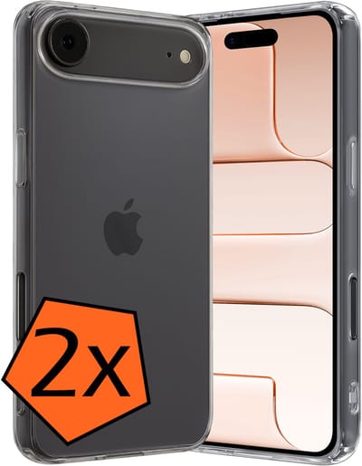 Hoes - 2 Stuks - Geschikt voor Apple iPhone Air - Sterk & Shockproof - Case Siliconen - Back Cover - Telefoon Hoes - Transparant