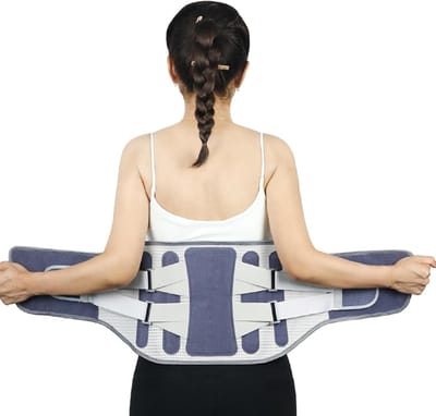 Rugsteun Brace - Lendesteun Riem - Onderrug Verlichting - Verstelbaar Ademend - ca. 440g-480g - Zwart