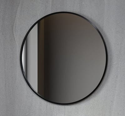 Dutchers® Ronde Spiegel - Moderne Wandspiegel - Hal Spiegel - Badkamer - Huiskamer - Slaapkamer - Toilet - 50 Cm - Zwart