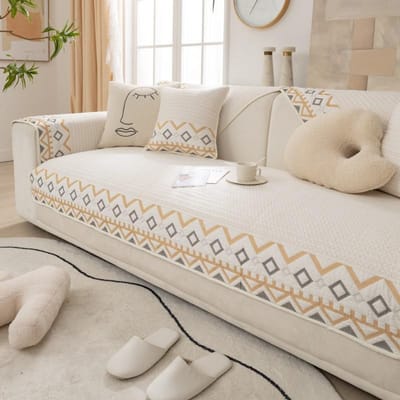 Bankhoes in Scandinavische stijl Moderne antislip bankhoes Kussensloop Puur katoen Woonkamer Katoenen bankmat Universeel voor seizoenen 70x70cm 1pcs