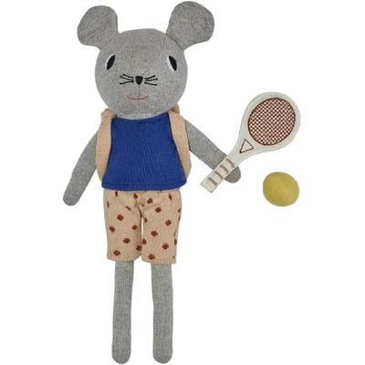 Mini tennis muisje knuffel Nun van babykatoen OYOY Living Design