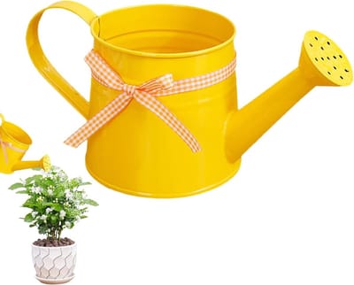 Gieter Kamerplanten - Decoratieve Waterkan - Planten Verzorgen - Roestbestendig Metaal - 1 Liter - Geel
