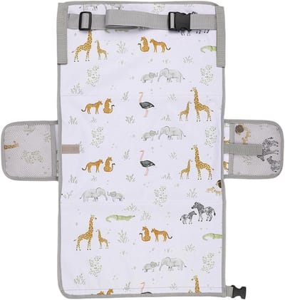 Vliegtuigbed Kinderen - Vliegkussen Extender - Comfortabel Reizen - Waterdicht & Draagbaar - 76 x 44.5 cm - Afrikaanse Graslanden