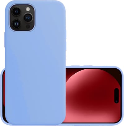 Hoesje - Geschikt voor Apple iPhone 15 Pro - Sterk & Shockproof - Hoes Cover - Siliconen Case - Lichtblauw