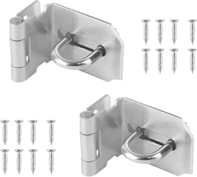 2x 90 Graden Deurgrendel Rvs - Haakse Hasp Vergrendeling voor Kast, Deur en Schuur