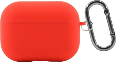AirPods 3 Hoesje – Siliconen Case met Clip – Schokbestendig – Geschikt voor Draadloos Opladen – Rood