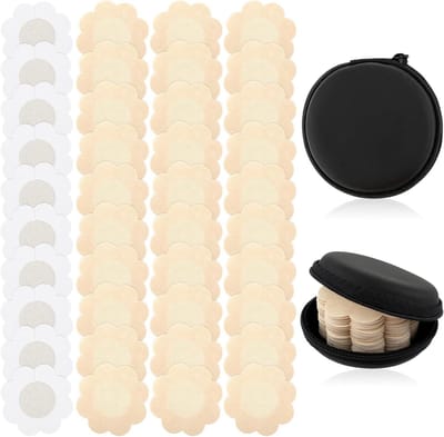 Ronte - Tepelpads Wegwerp Zelfklevend Beha-pad Dames - Tepelcover Onzichtbare Stickers Reisbox Jurk Zonder Bandjes Beige 40 Stuks