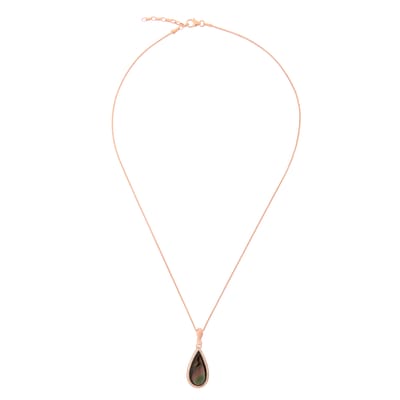 Orphelia ZH-7367 - Hanger Druppel + ketting - Zilver 925 Rosé - Zirkonia / Parelmoer - 45 cm