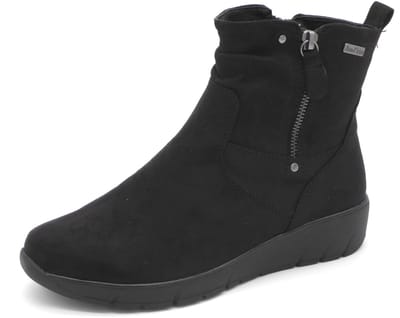 Jana Dames Enkellaars - 26497-007 Zwart - Wijdte H - Maat 38