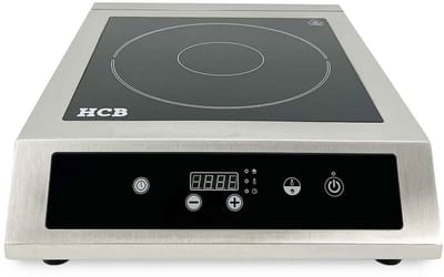 HCB® - Professionele Horeca Inductie kookplaat - 3,5 kW - 230V - Elektrische RVS / INOX kookplaat - 54x44x13 cm (DxBxH) - 8.90 kg - 9211