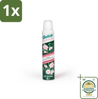 1 x Batiste - Naturally Bamboo Fibre & Gardenia - Droogshampoo - Versterkt en Verfrist - 100% Natuurlijk - 200ml- Droogshampoo - Natuurlijk Haarverzorging - Bamboevezels - Gardenia Extract - Haarversterking
