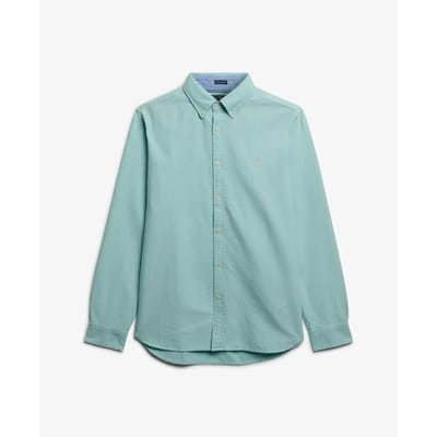 Superdry - Preppy Oxford Overhemd met Lange Mouwen - Heren - Lange mouwen shirts