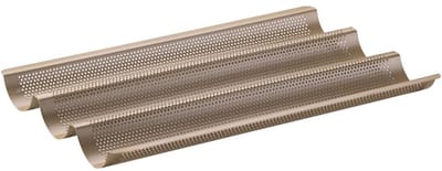 Baguettevorm 3 holtes 38 x 27 cm Zenker Mojave Gold