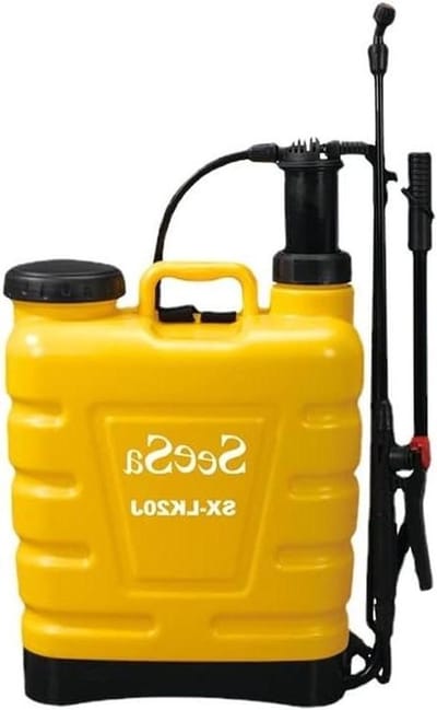 Drukspuit Rugzak - Knapzak sproeier - Tuinonderhoud - Handmatige bediening - 20 liter - Geel
