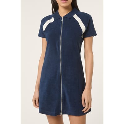 FILA Belfiore Regular Towelling Tennis Dress Black Iris-egret Maat: M | Blousejurken Outlet | Dames | Blauw